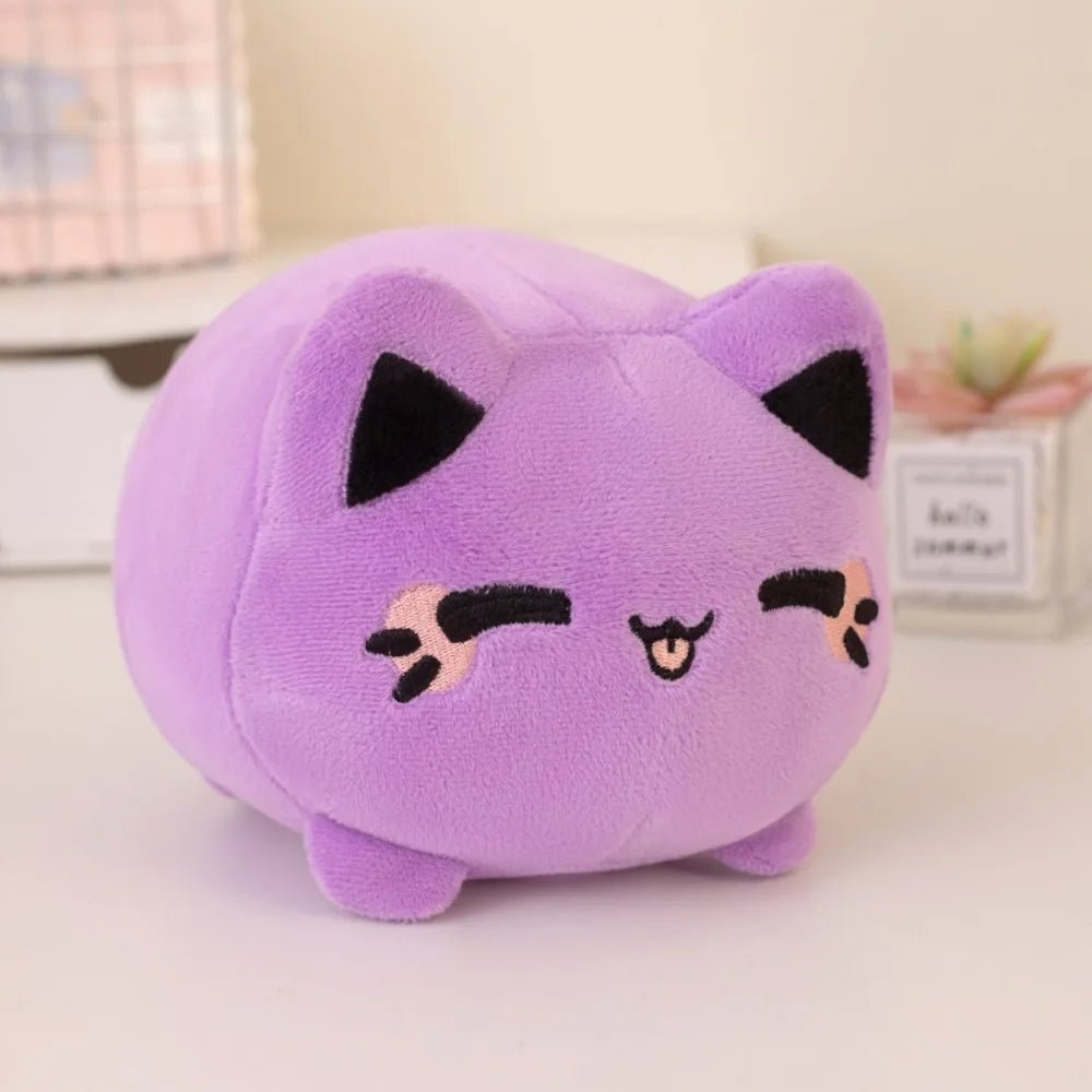 Stuffed Animals Black Cat Stuffed Cute Plushie Pink Peachy Kitten Plush Toys 20cm Cartoon Cat Soft Dolls Birthday Presents - Kenner House Emporium