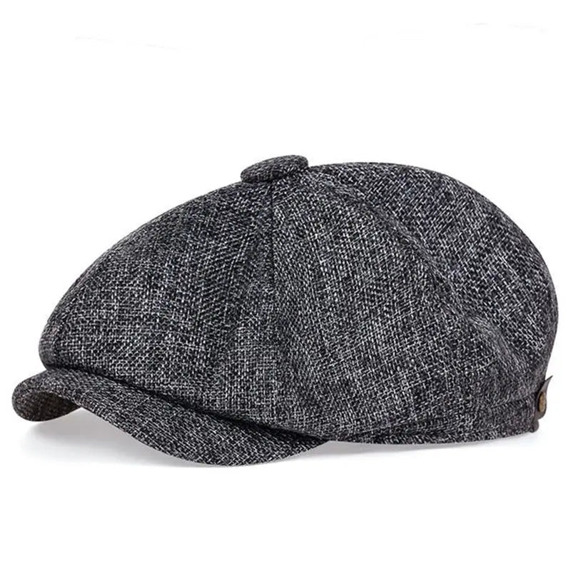 Men Casual Newsboy Hat Spring Autumn Retro Beret Hats Wild Casual Hats Unisex Wild Octagonal Cap for Men Street Caps Gorras - Kenner House Emporium