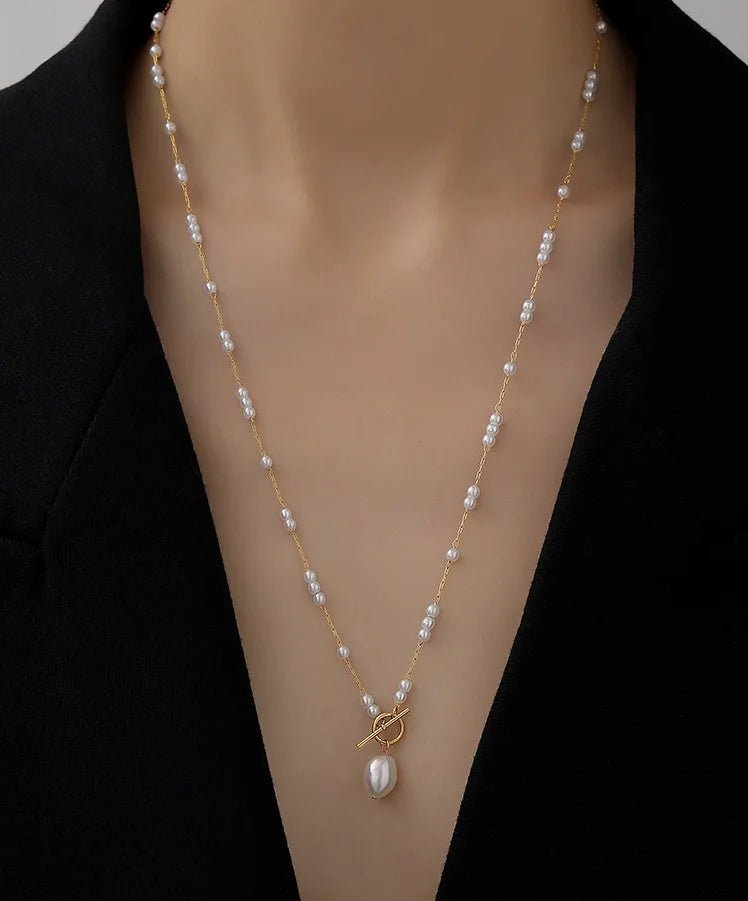 New Arrival Natural Baroque Freshwater Pearl 14K Gold Filled Female Necklace Jewelry For Women Spring Gifts Never Fade - Kenner House Emporium