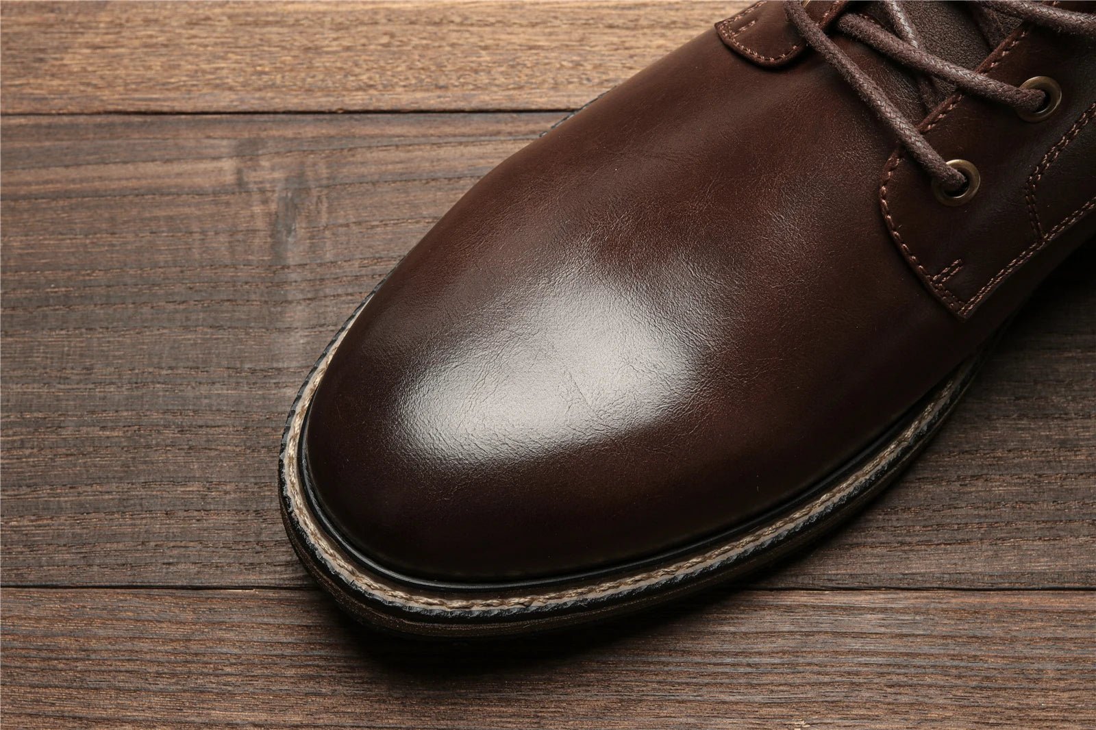 Dark Brown Men boots Spring British Style Leather Boots Retro Men Ankle Boots - Kenner House Emporium