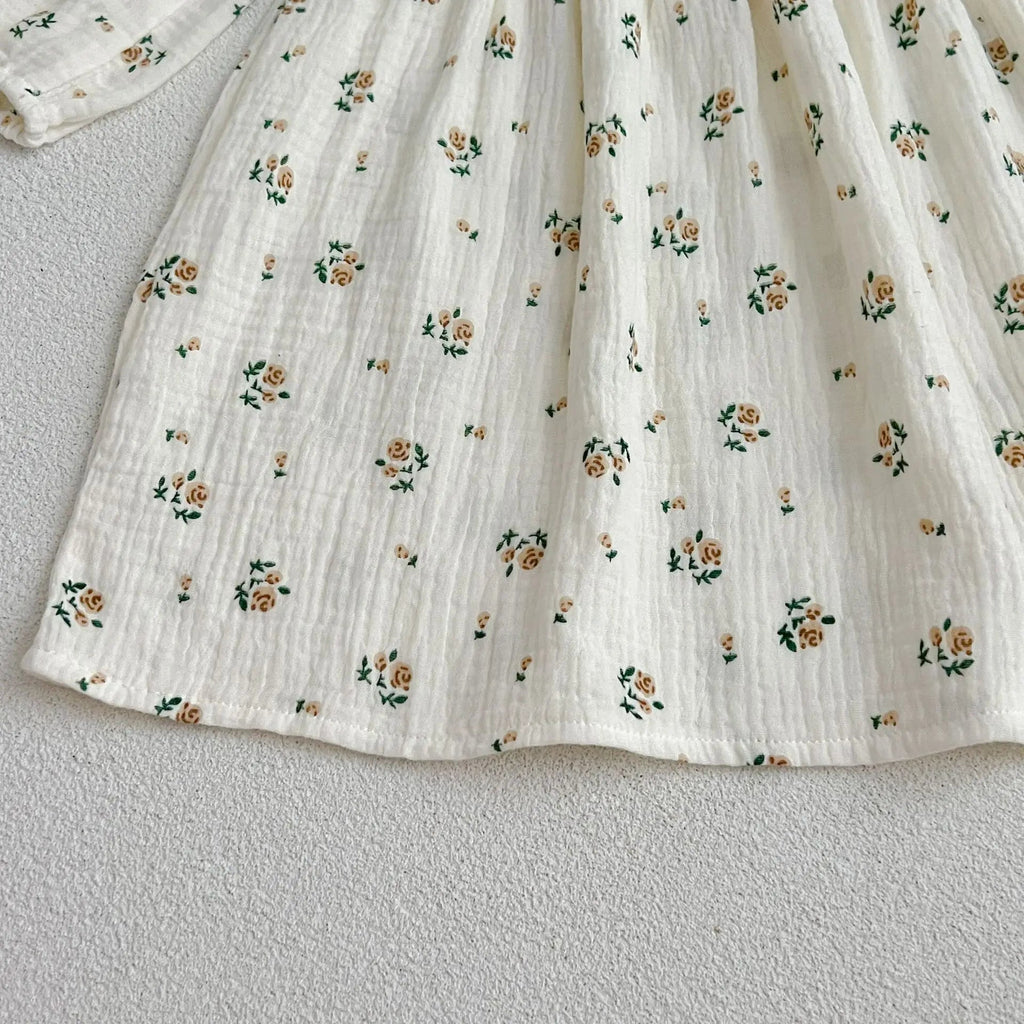 Spring Autumn Infant Kids Baby Girls Long Sleeve Rose Print Sisters Dress Newborn Kids Baby Girls Children Clothes Rompers - Kenner House Emporium