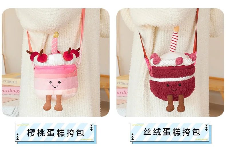 Cute JC Cartoon Cake Plush toys soft soft Doll Stuffed PP Cotton Desktop Ornament Decor Girl Collectible Birthday Surprise Gift - Kenner House Emporium