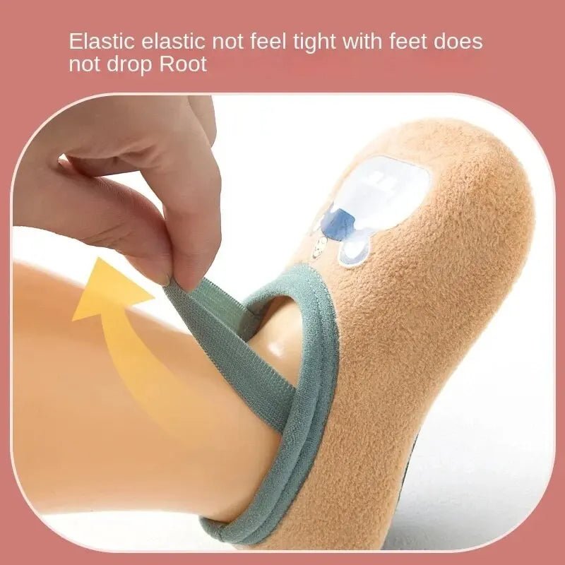 Baby Anti - slip Socks Newborn Warm Crib Floor Shoes with Rubber Sole for Children Boy Toddler Foot Girl Infant Cute Kids Slippers - Kenner House Emporium