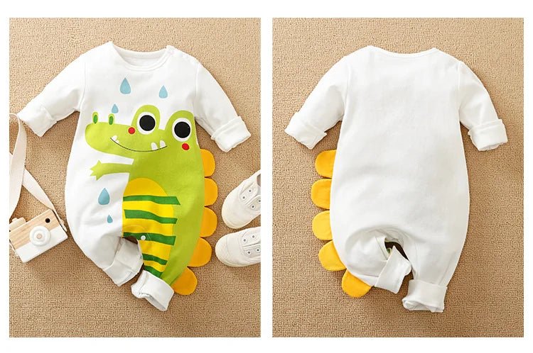 Newborn Clothes Cute Cartoon 3d Printed Cotton Comfortable And Soft Boys And Girls Spring And Autumn Long Sleeved Baby Jumpsuit - Kenner House Emporium