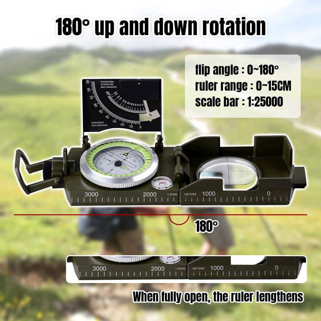 Multifunctional Luminous Dial Waterproof Anti - fog Accurate Compass For Hiking Camp - Kenner House Emporium
