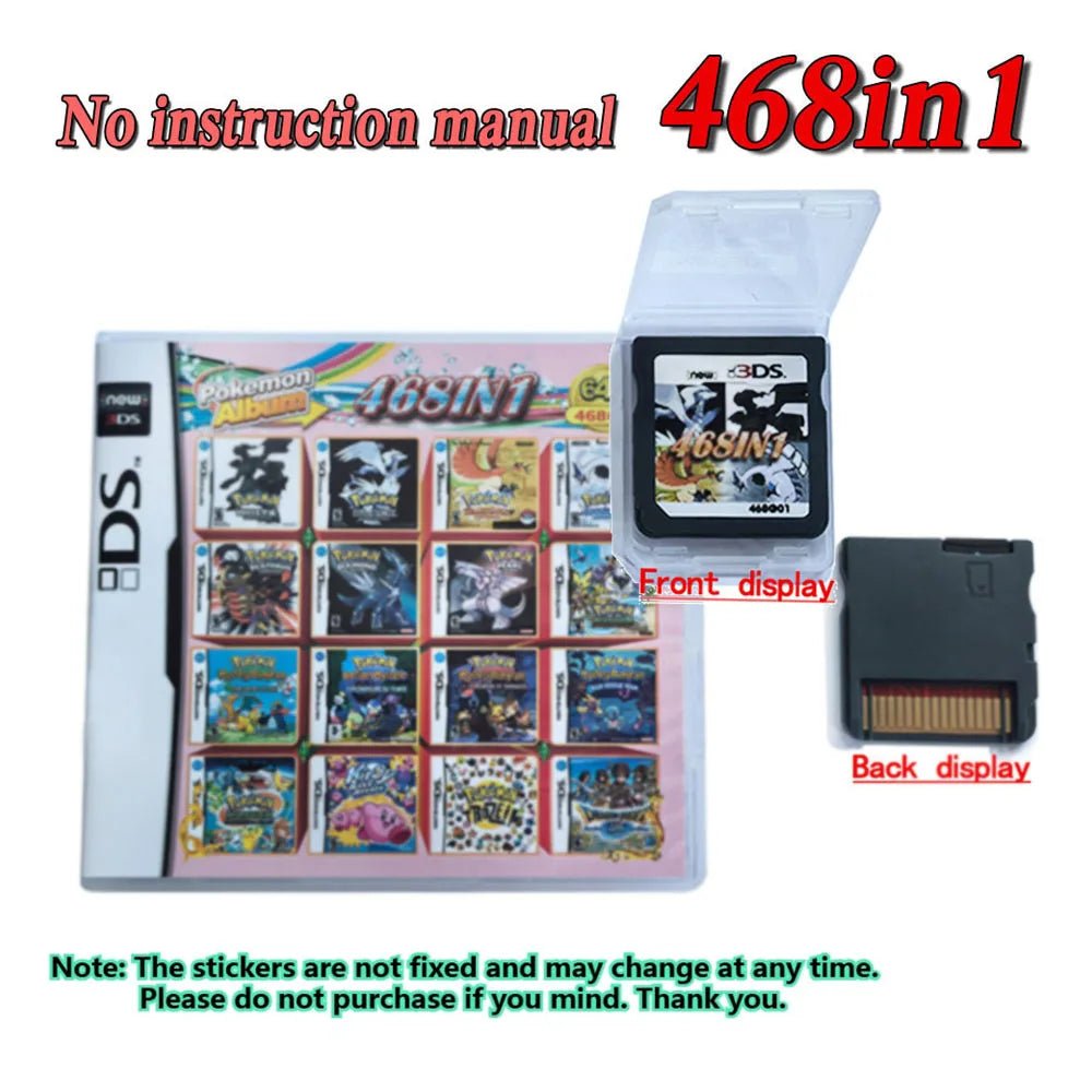 Pokemon Album 23 In 1 Video Game Cartridge Card for DS 3DS NDSI NDSLL NDSXL 3DS XL Video Game Console - Kenner House Emporium