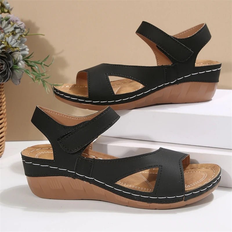 Sandals Women Summer 2026 Wedge Breathable Shoes Woman Outdoor Casual Elegant Women's Sandals Non - Slip Retro Ladies Shoes ﻿ - Kenner House Emporium