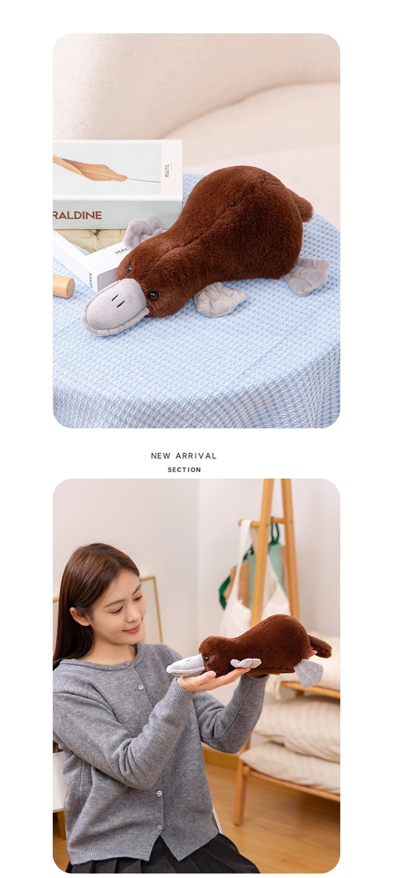 Platypus Plush Toys Simulation Stuffed Animals Prone Posture Dolls Soft Pillow Cartoon Toy Kawaii Home Decor Kids Birthday Gifts - Kenner House Emporium