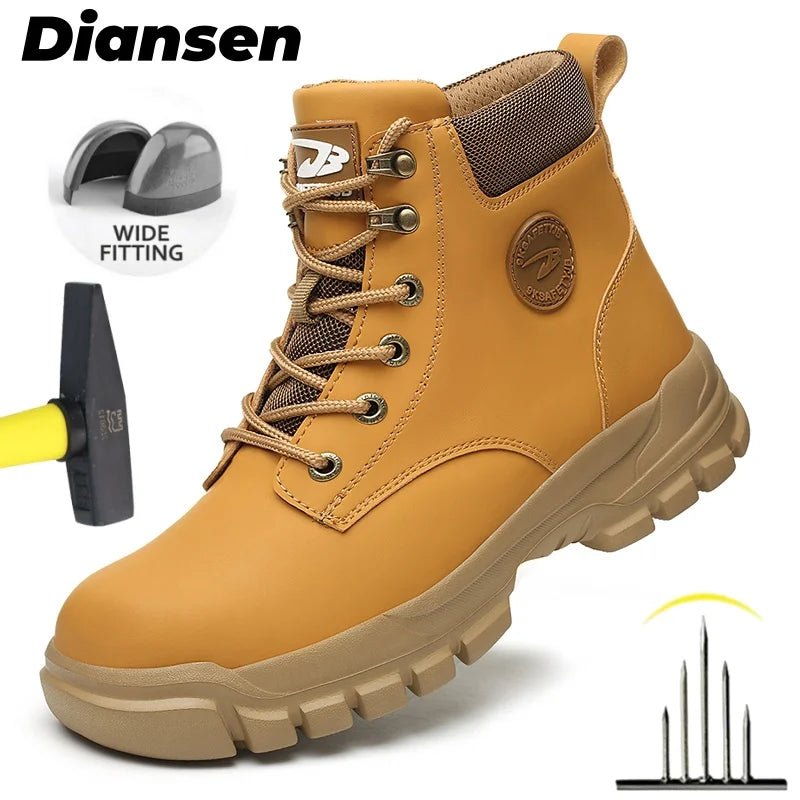 Steel Toe Shoes for Men Women Lightweight Anti - smash Steel Toe Sneakers Indestructible Work Boots Construction Safety Shoes - Kenner House Emporium