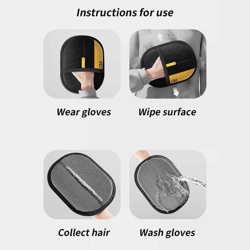 Pet Hair Cleaning And Collection Gloves Pet Double - sided Multi - functional Beauty Glove Tool Reduce The Pressure Of Pet Ownership - Kenner House Emporium