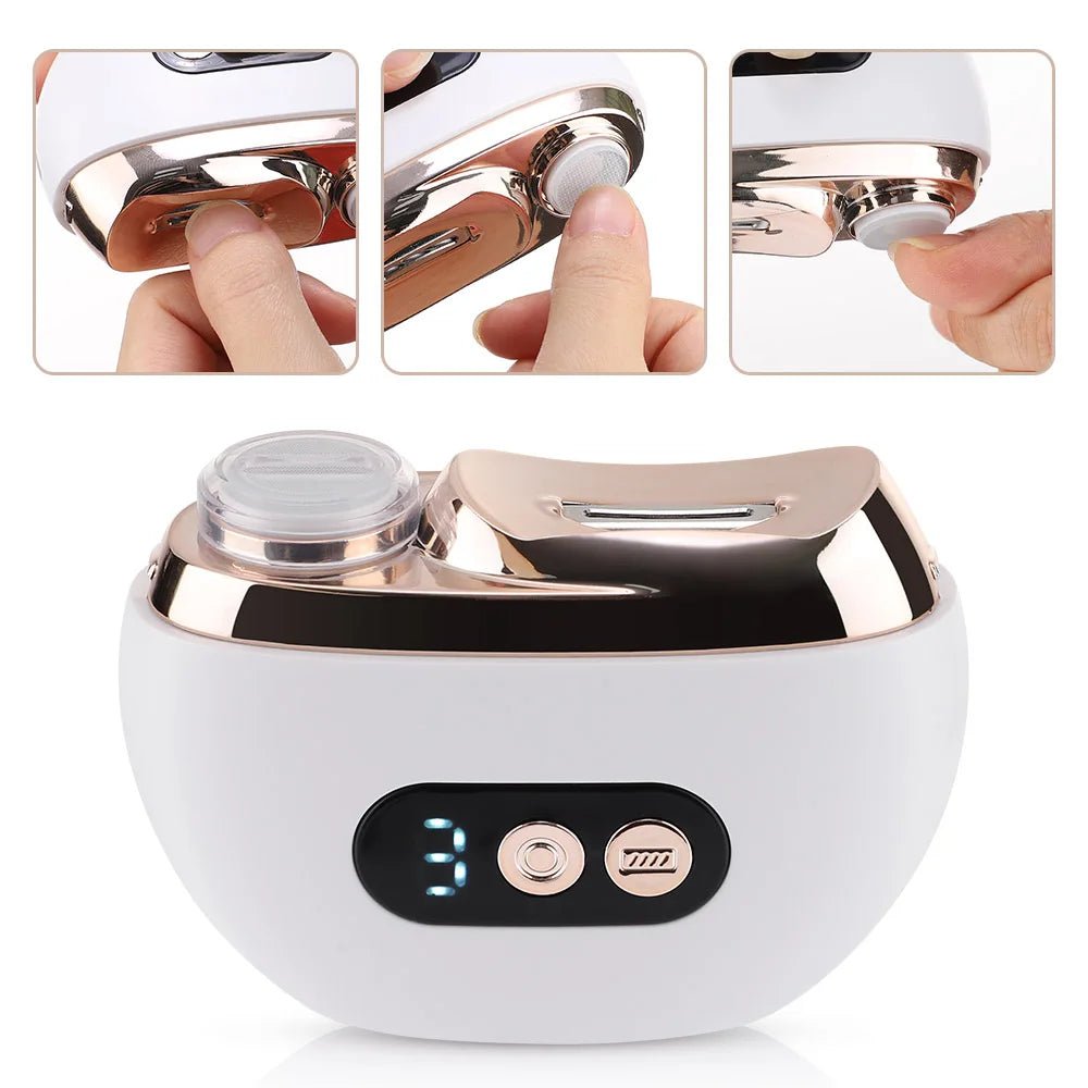 2 In 1 Electric Nail Clippers Manicure Anti - Splash Nail Trimmer For Baby Finger Toe Scissors Pedicure Thick Nails Cutter Tools - Kenner House Emporium