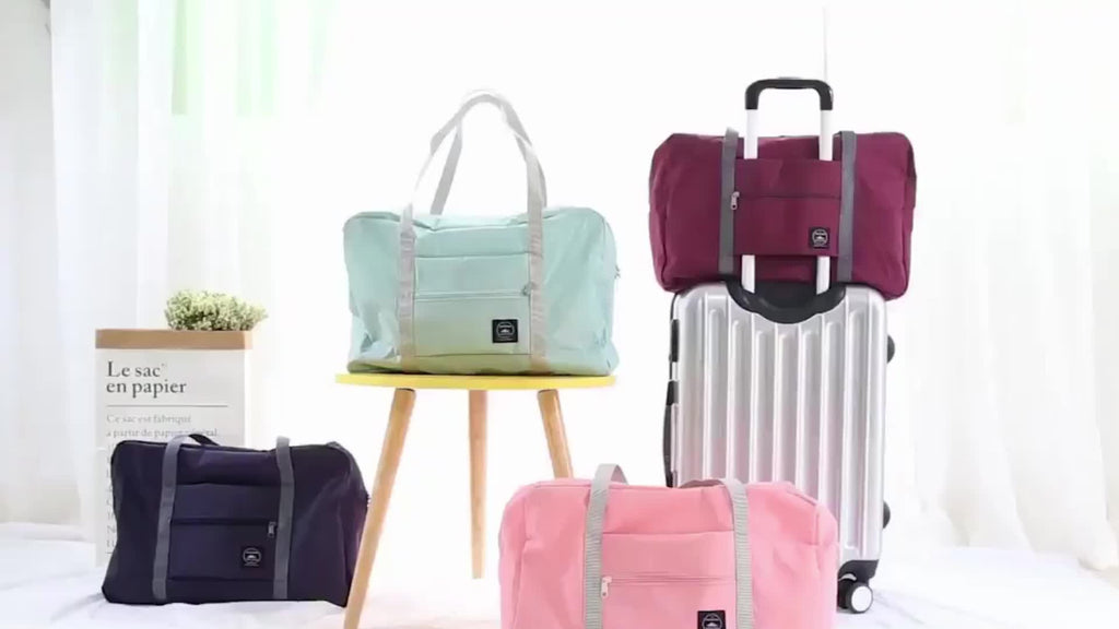 [PGM | Large Capacity] PGM 1pc Large Capacity Luggage Bag | Foldable Travel Duffle Tote, Nylon Oxford Fabric, Sky - Kenner House Emporium