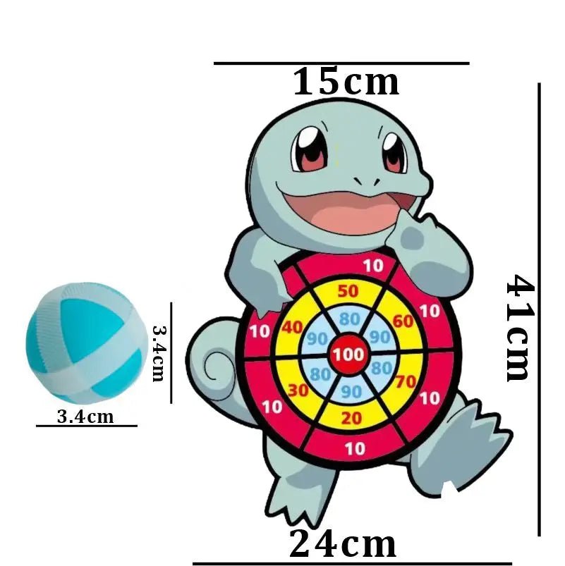 Pokemon Pikachu Squirtle Kids Cartoon Dart Board Sticky Ball Family Sports Game Party Interactive Educational Toy Birthday Gift - Kenner House Emporium