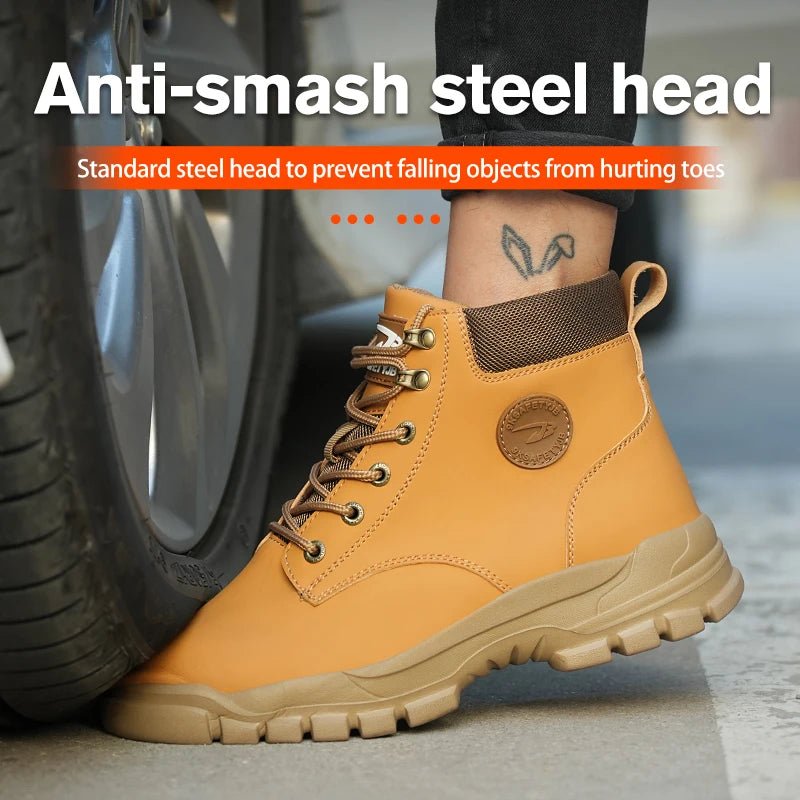 Steel Toe Shoes for Men Women Lightweight Anti - smash Steel Toe Sneakers Indestructible Work Boots Construction Safety Shoes - Kenner House Emporium