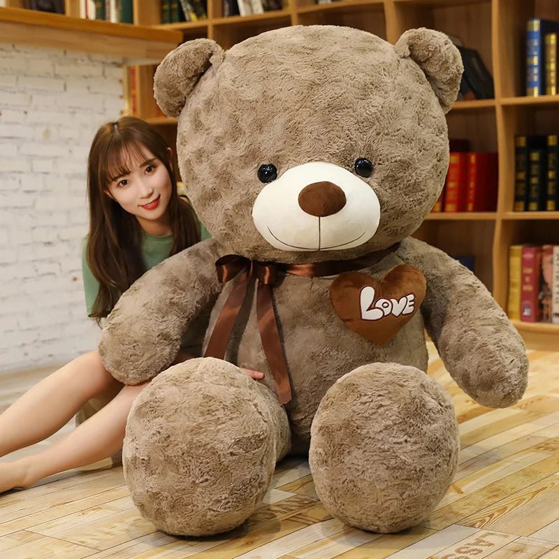 Nice New Hot High Quality 2 Colors Teddy Bear With Love Stuffed Animals Plush Toys Doll Pillow Kids Lovers Birthday Baby Gift - Kenner House Emporium