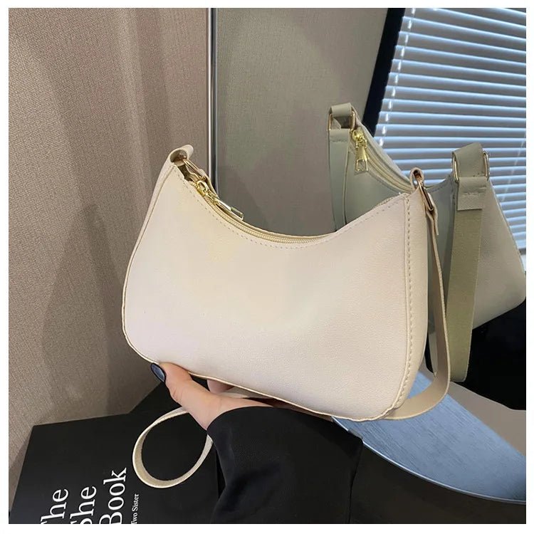 Fashionable and trendy solid - color handbag, simple and new small square bag, stylish and high - quality single - shoulder armpit bag - Kenner House Emporium