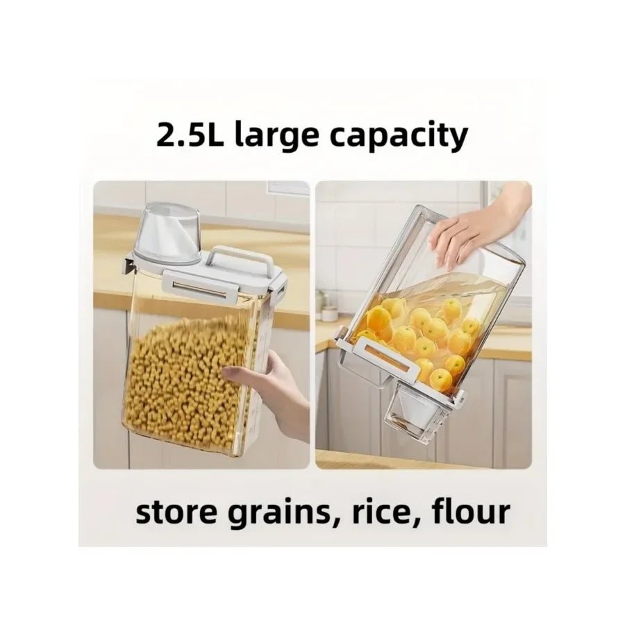 2.5L Covered Moisture - proof Sealed Storage Container - Used for Grain, Nut, Flour, Rice Food Storage Boxes - Kenner House Emporium