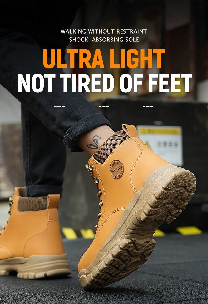 Steel Toe Shoes for Men Women Lightweight Anti - smash Steel Toe Sneakers Indestructible Work Boots Construction Safety Shoes - Kenner House Emporium
