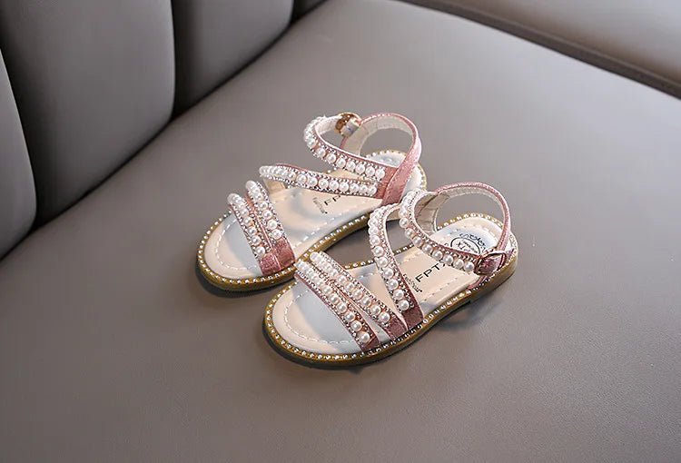 Girl Sandals Summer Fashion Kids Baby Girls Bling Rhinestone Princess Single Sandals For Little Big Girl's Shoes - Kenner House Emporium