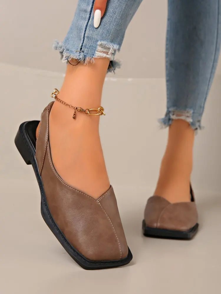 2026 Women Sandals Summer New Rear Hollow Shallow Square Head Low Heel Shoes Fashionab Comfortable Sandals - Kenner House Emporium