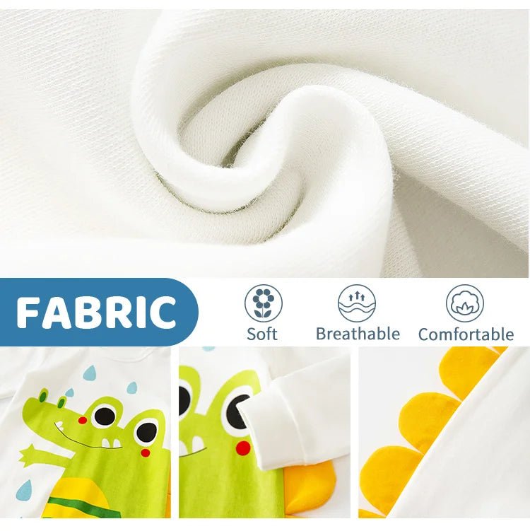 Newborn Clothes Cute Cartoon 3d Printed Cotton Comfortable And Soft Boys And Girls Spring And Autumn Long Sleeved Baby Jumpsuit - Kenner House Emporium