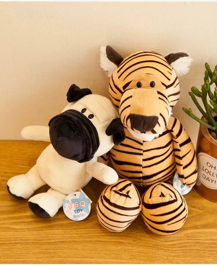 Jungle Animal Stuffed Toys Forest Animals Soft Plush Dog Zebra Elephant Lion Fox Giraffe Kid Playmate Doll Christmas Gifts - Kenner House Emporium