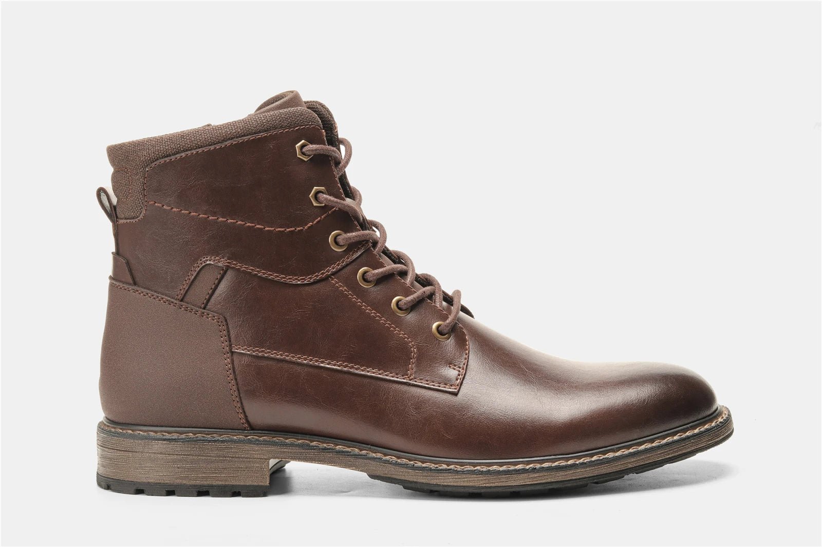 Dark Brown Men boots Spring British Style Leather Boots Retro Men Ankle Boots - Kenner House Emporium