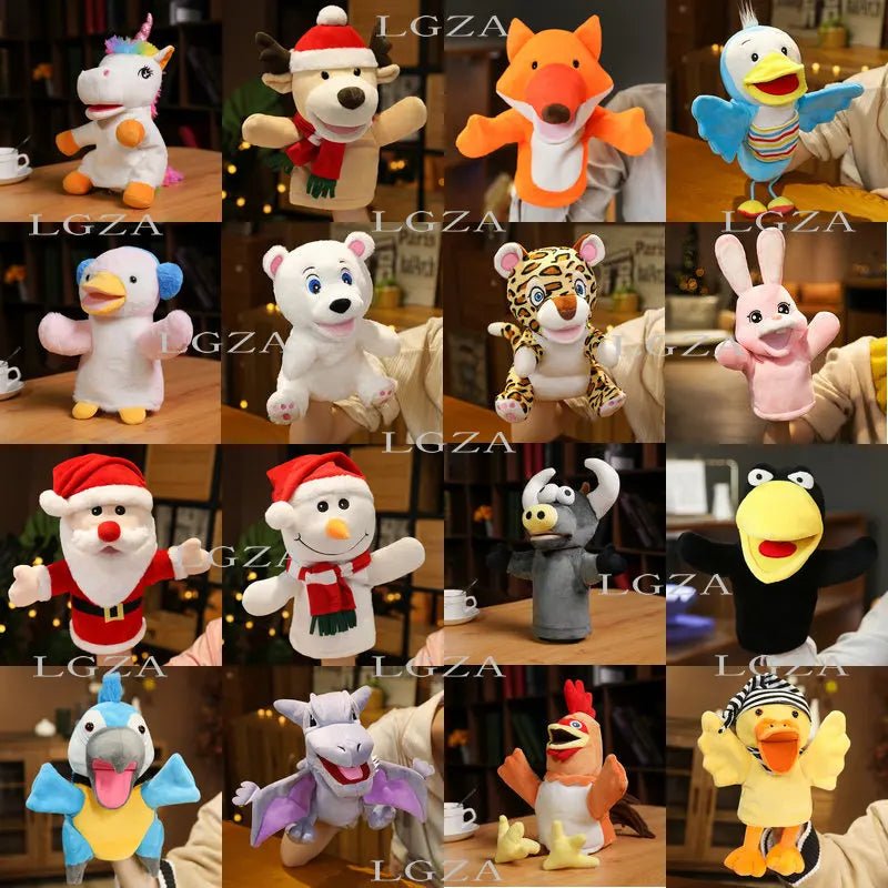 Stuffed Plush Animals Toys Hand Finger Puppet Kawaii Dolls Educational Baby Toys Learning & Education Monkey Tiger Children Gift - Kenner House Emporium