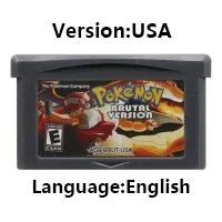 Pokemon Series GBA Game Cartridge 32 Bit Video Game Console Card Red Chapter Cursed Moemon FireRed Emerald for GBA NDS - Kenner House Emporium