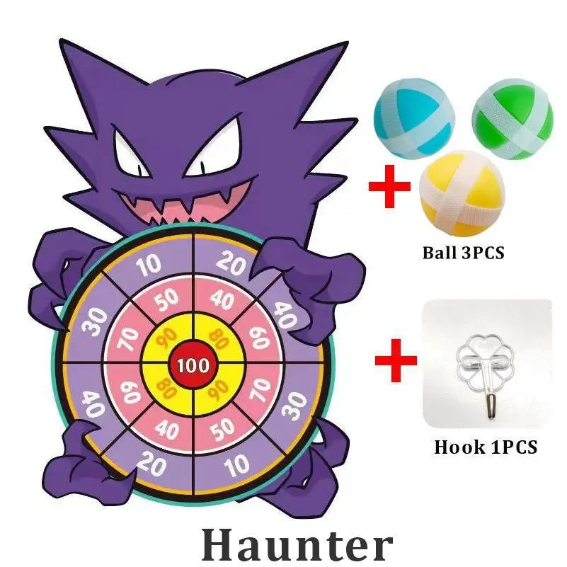 Pokemon Pikachu Squirtle Kids Cartoon Dart Board Sticky Ball Family Sports Game Party Interactive Educational Toy Birthday Gift - Kenner House Emporium