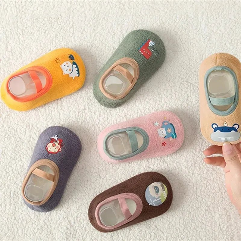 Baby Anti - slip Socks Newborn Warm Crib Floor Shoes with Rubber Sole for Children Boy Toddler Foot Girl Infant Cute Kids Slippers - Kenner House Emporium