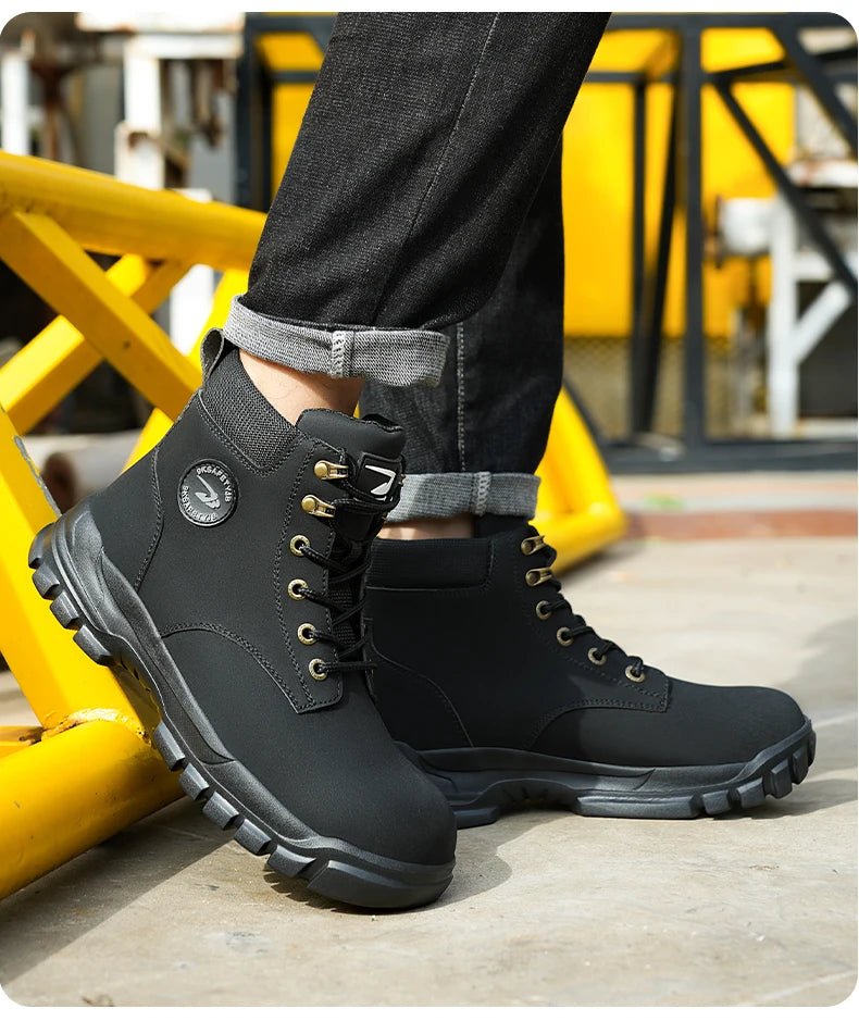 Steel Toe Shoes for Men Women Lightweight Anti - smash Steel Toe Sneakers Indestructible Work Boots Construction Safety Shoes - Kenner House Emporium