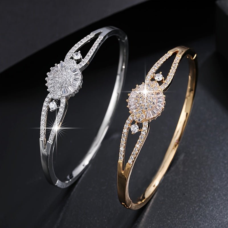 Elegant And Sophisticated Zirconia Bracelet With A Trendy And Minimalist Design, Exuding A Sense Of Luxury And Fashion. - Kenner House Emporium
