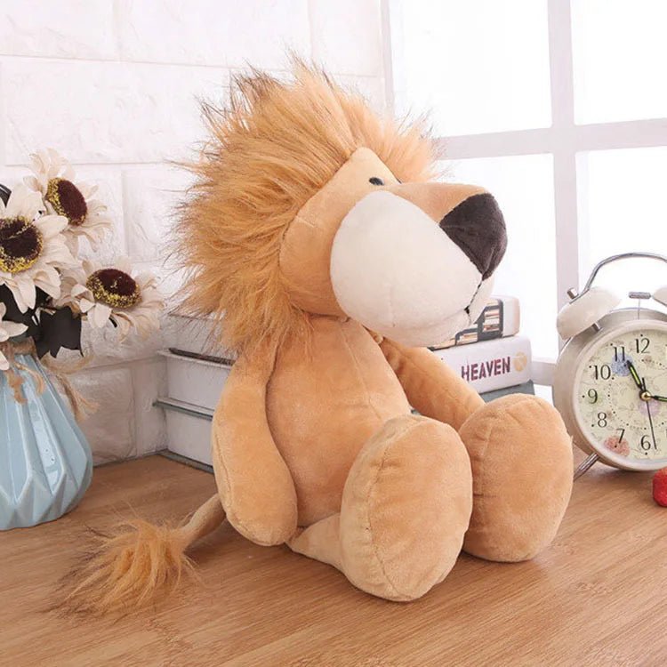 Stuffed Plush Animals Toys Soft Dolls Jungle Lion Elephant Tiger Dog Fox Monkey Deer Children Gift Kawaii Baby Kids Hobbie Toys - Kenner House Emporium