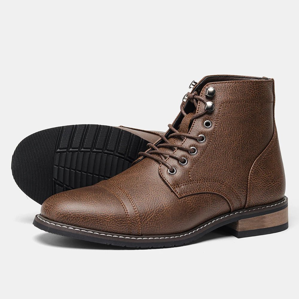 Comfortable Spring Leather Ankle Boots for Men 2025 fashion Men Boots - Kenner House Emporium