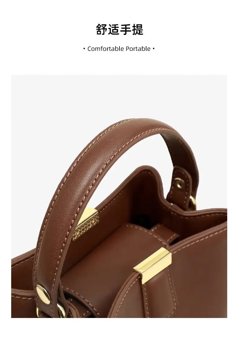 Women's Handbag，This year's popular versatile brown high - end casual crossbody bag is a new model for work and commuting, a bucke - Kenner House Emporium