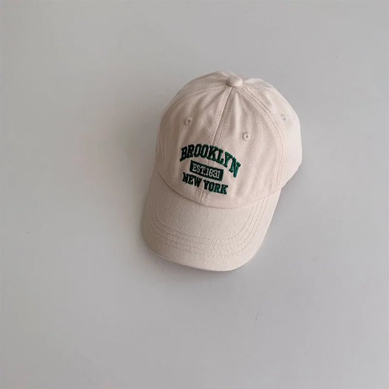 Letter Embroidery Baby Baseball Cap Solid Color Adjustable Toddler Boys Girls Snapback Hat Casual Kids Cotton Duck Tongue Caps - Kenner House Emporium