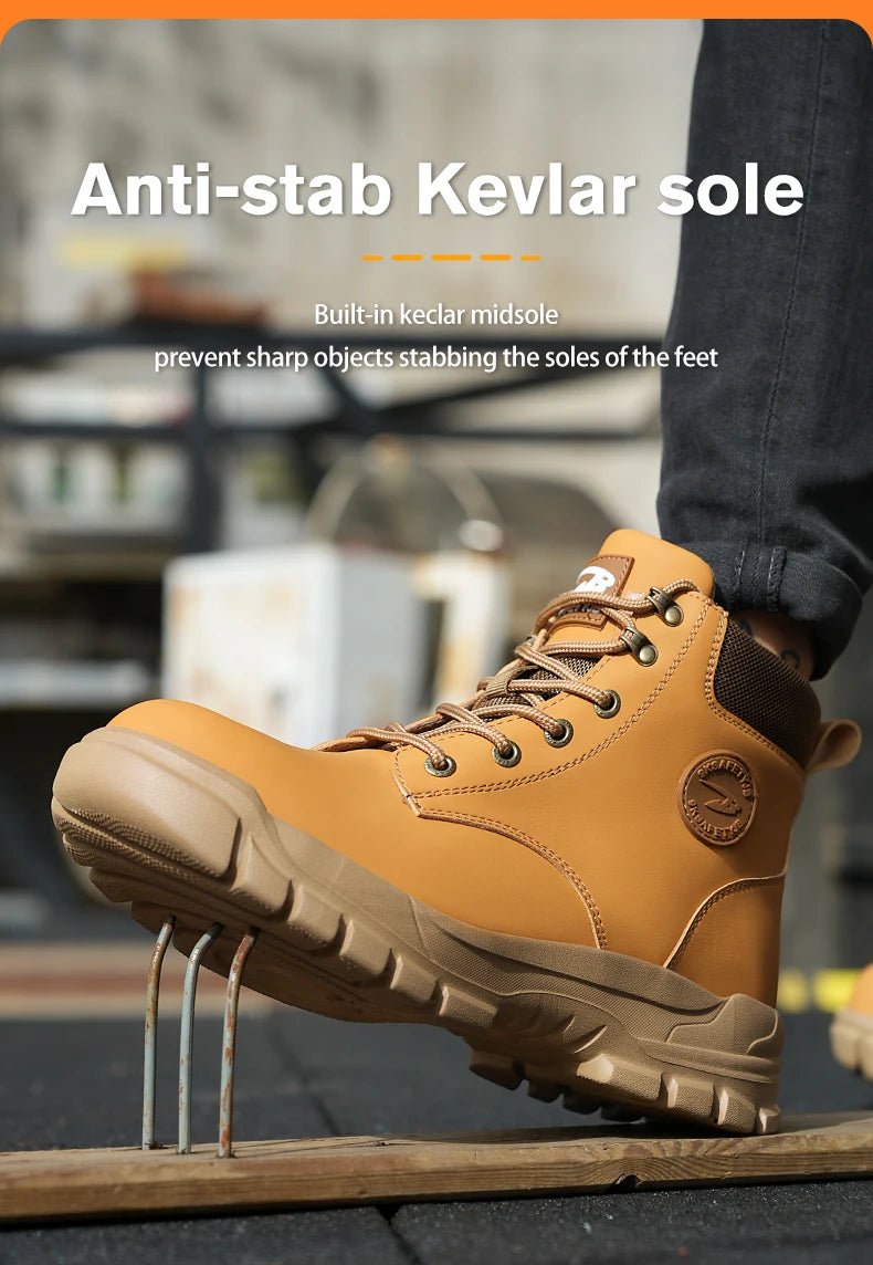 Steel Toe Shoes for Men Women Lightweight Anti - smash Steel Toe Sneakers Indestructible Work Boots Construction Safety Shoes - Kenner House Emporium