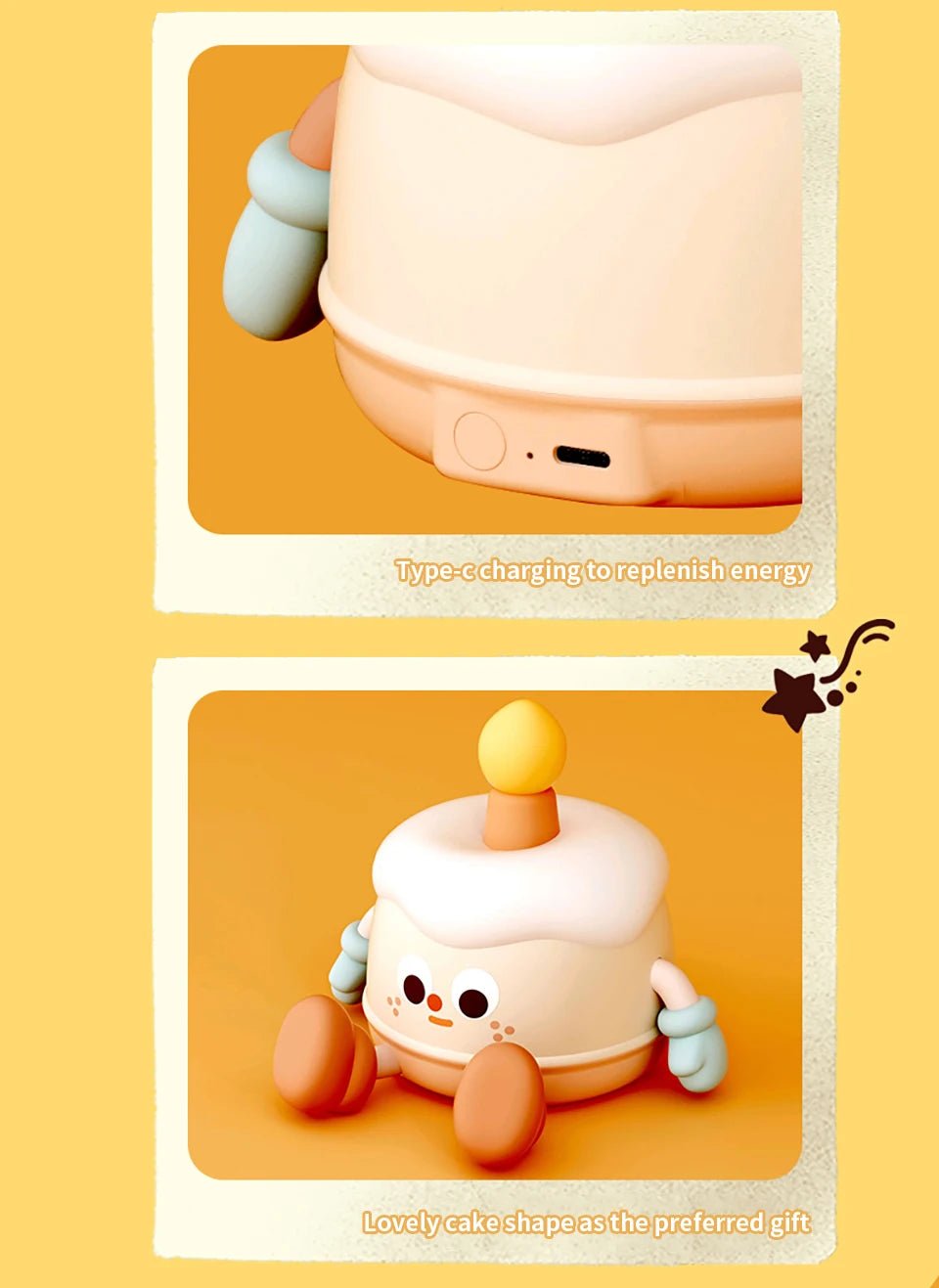 Mushroom Night Light LED Rechargeable USB Table Lamp Desk Room Decoration Baby Nursery Kids Birthday Gift Animal Pumpkin Lantern - Kenner House Emporium