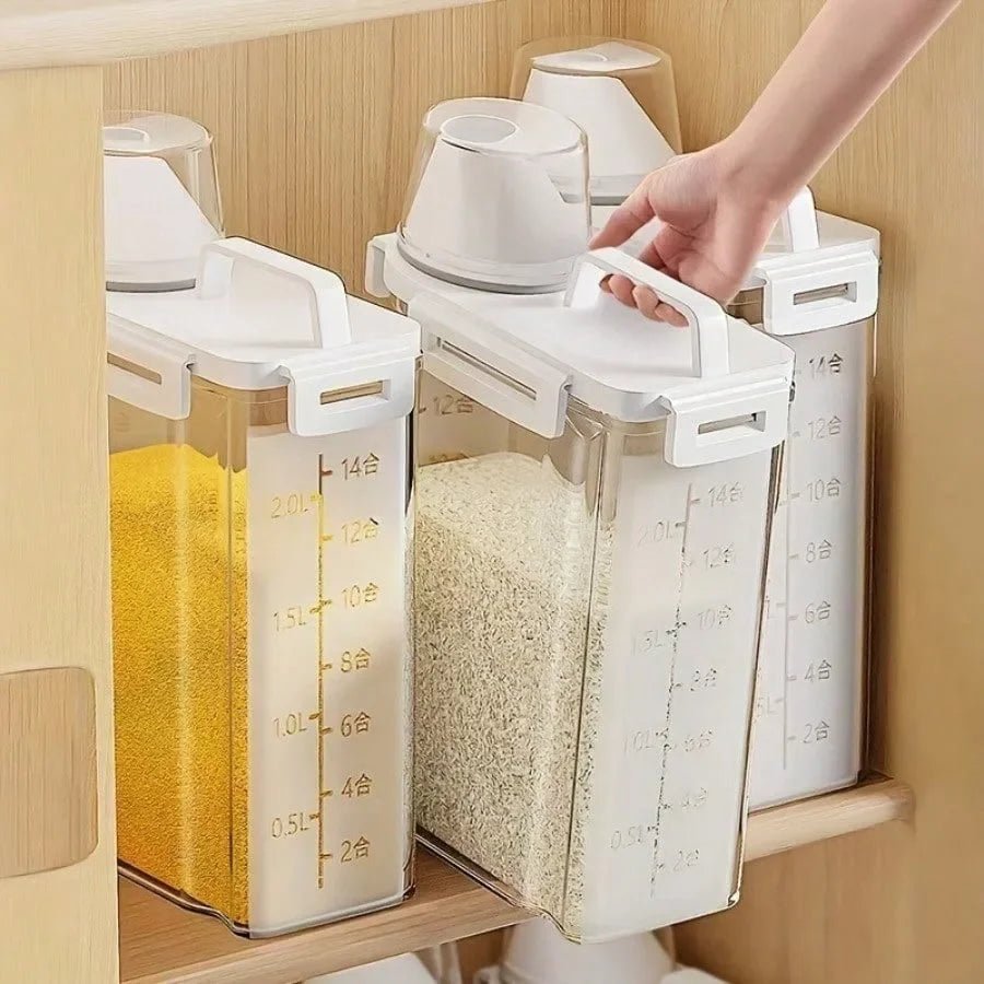2.5L Covered Moisture - proof Sealed Storage Container - Used for Grain, Nut, Flour, Rice Food Storage Boxes - Kenner House Emporium