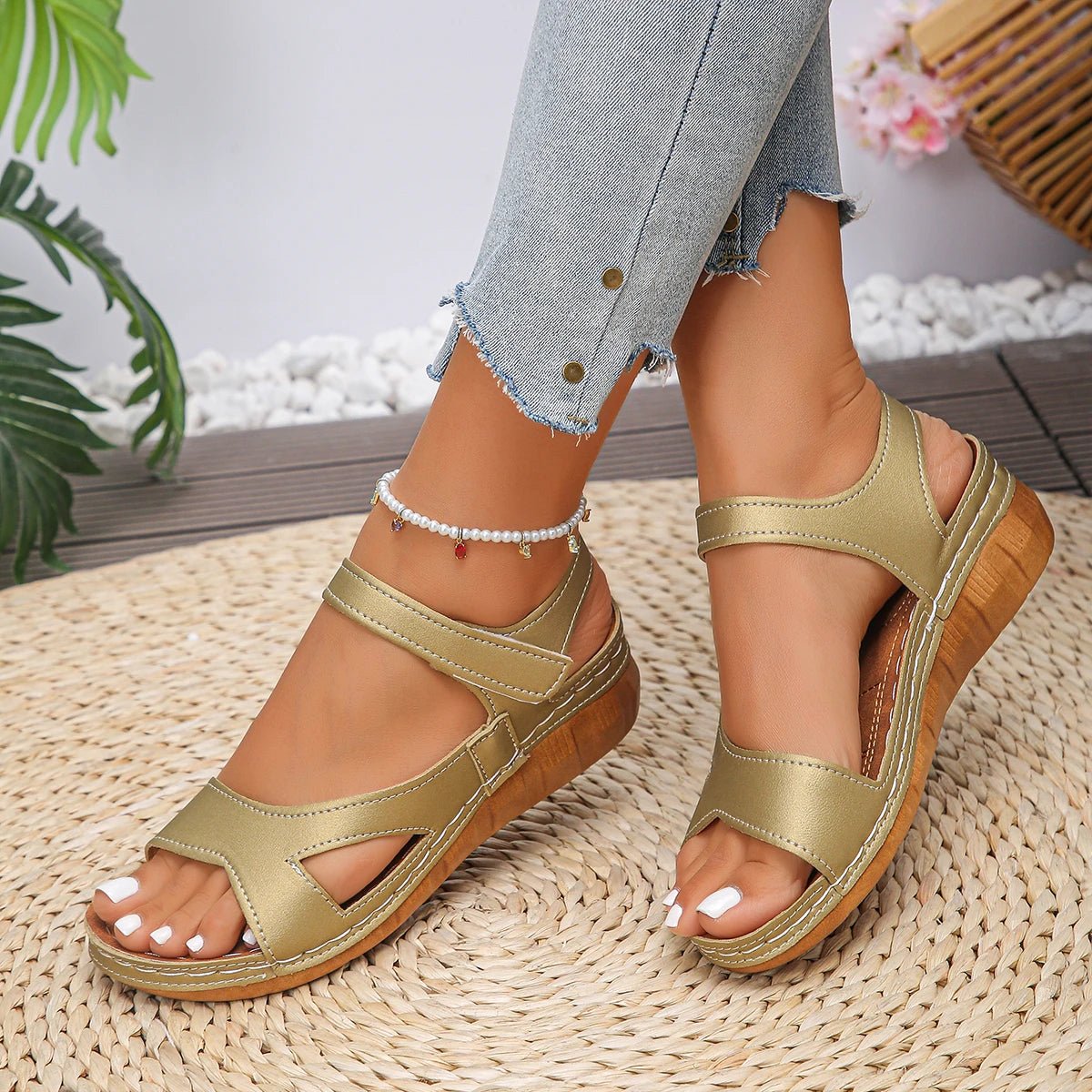 Women Sandals Casual Summer Lightweight Shoes Woman 2025 Summer Low Heels Comfortable Wedges Sandals Women Sandalias De Mujer - Kenner House Emporium