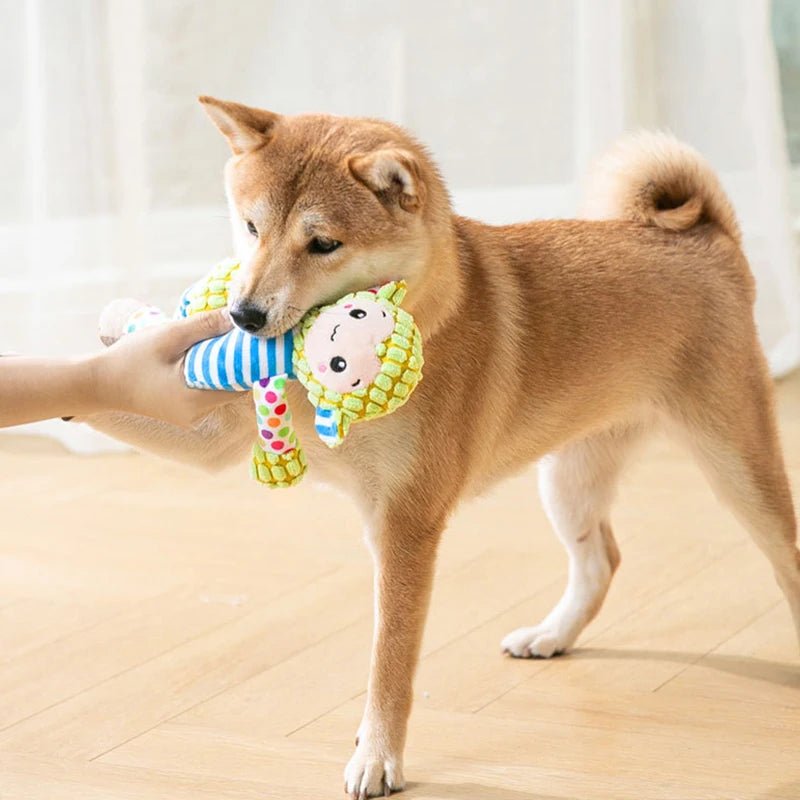 Pet Plush Toy Cat Dog Puzzle Toy Cute Animals Bite Resistant Interactive Squeaky Pet Dog Teeth Cleaning Chew Toy Pet Supplies - Kenner House Emporium