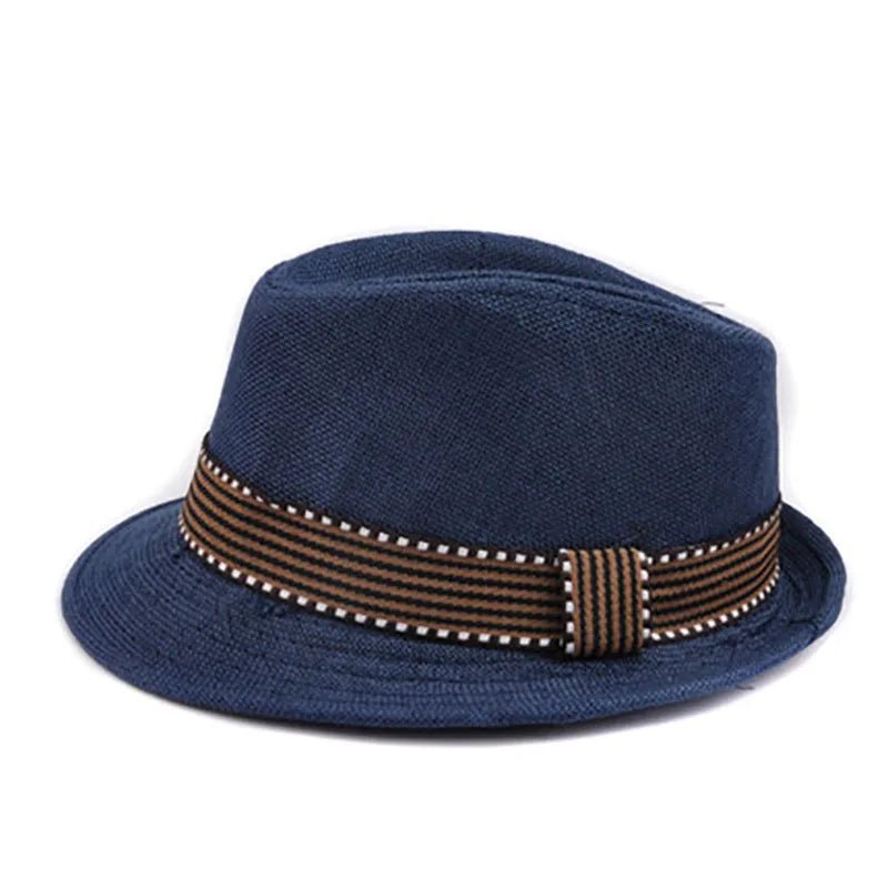 Kids Hat Gentleman Children Jazz Cap Spring Summer Wide Brim Boys Sun Beach Hats - Kenner House Emporium