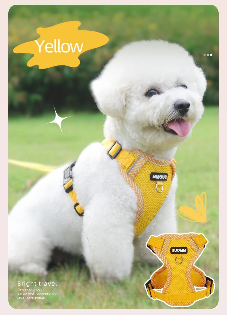 Cat Harness Dog Leash Breathable Mesh Spring Summer Pet Supplies Reflective Outdoor Walk Soft Cat Comfortable Puppy Harness - Kenner House Emporium