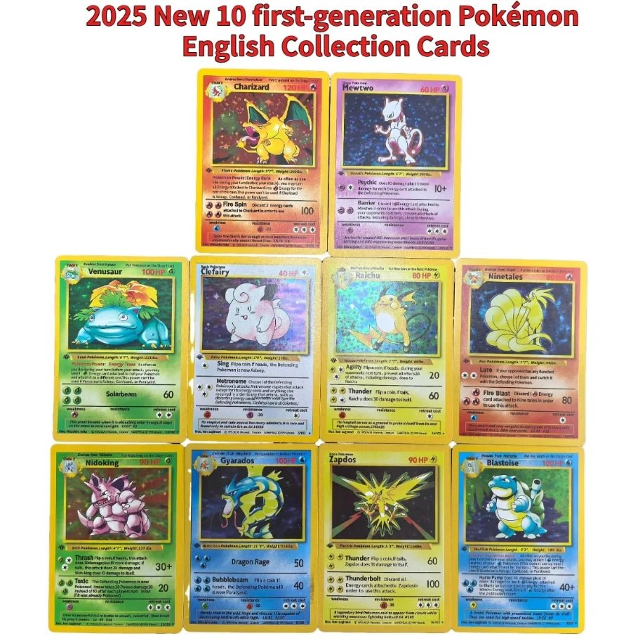 Proxy Pokemon Card EN Base Set 1st Edition - Charizard 4 - 102 Super Rare Collectibles Card Single Classic Game Anime Cards Toys - Kenner House Emporium