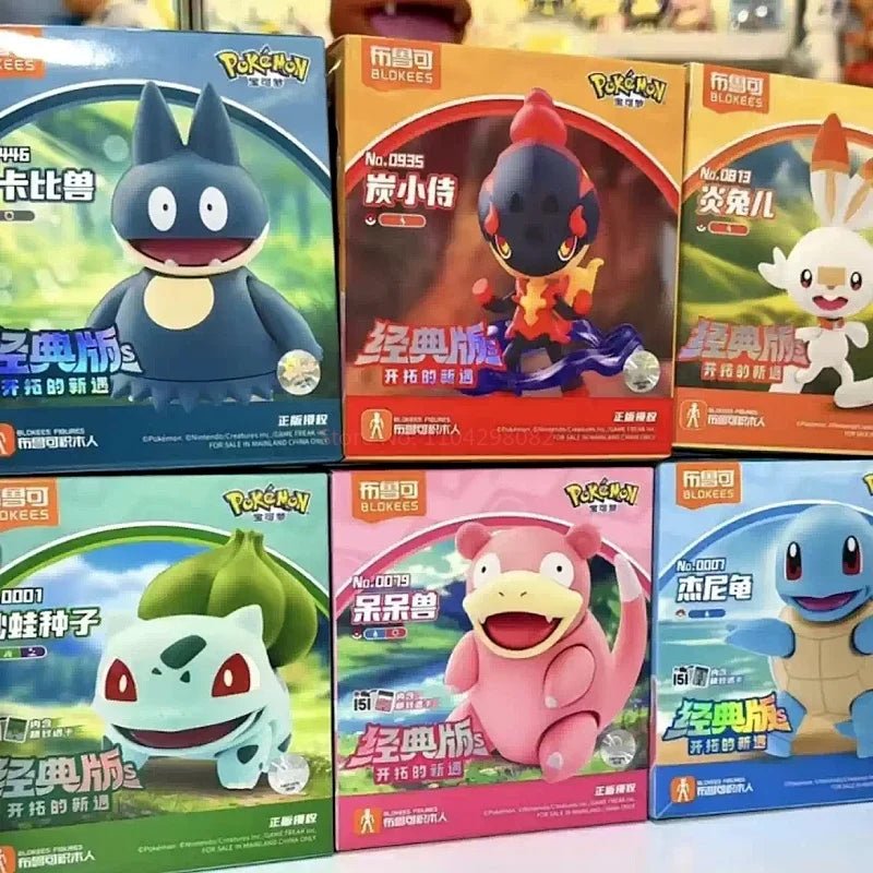 Hot Original Blokees Pokemon Classic Version CV - S Vol.1 - 3 Full Set Buildable Model Collectible Desk Display Toys Gifts For Fans - Kenner House Emporium
