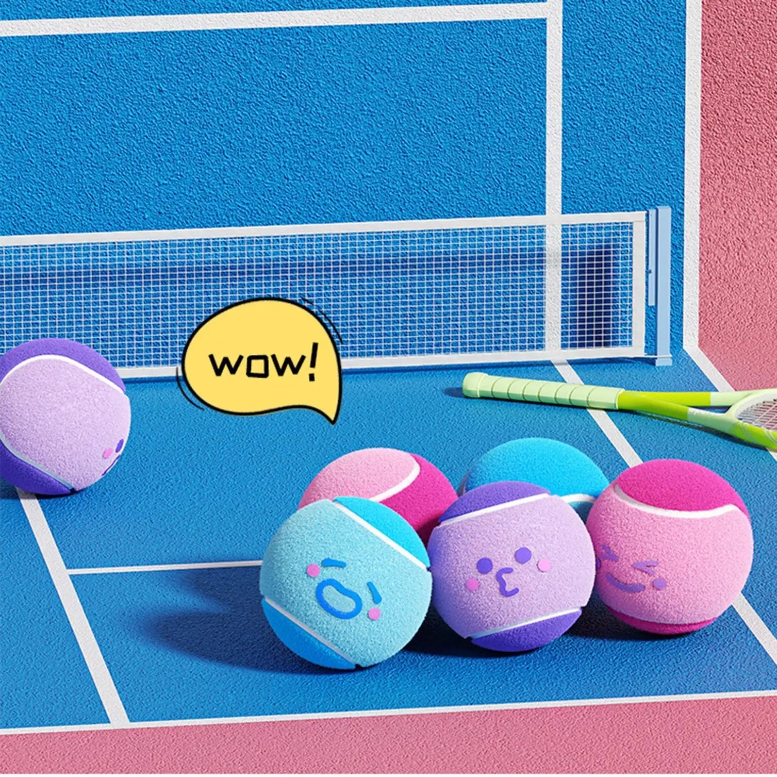 6pcs Pet Dog Tennis Balls, Interactive Toys For Dogs, Chew - resistant Durable Rubber Tennis Balls, Puppy Indoor Outdoor play Toys - Kenner House Emporium