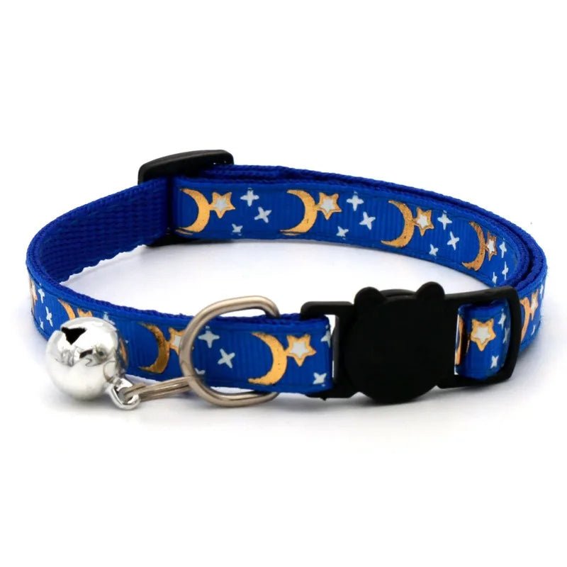 Pet Collar With Bell Cartoon Footprint Colorful Dog Puppy Kitten Collar Adjustable Safety Bell Ring Necklace Pet Accessories - Kenner House Emporium