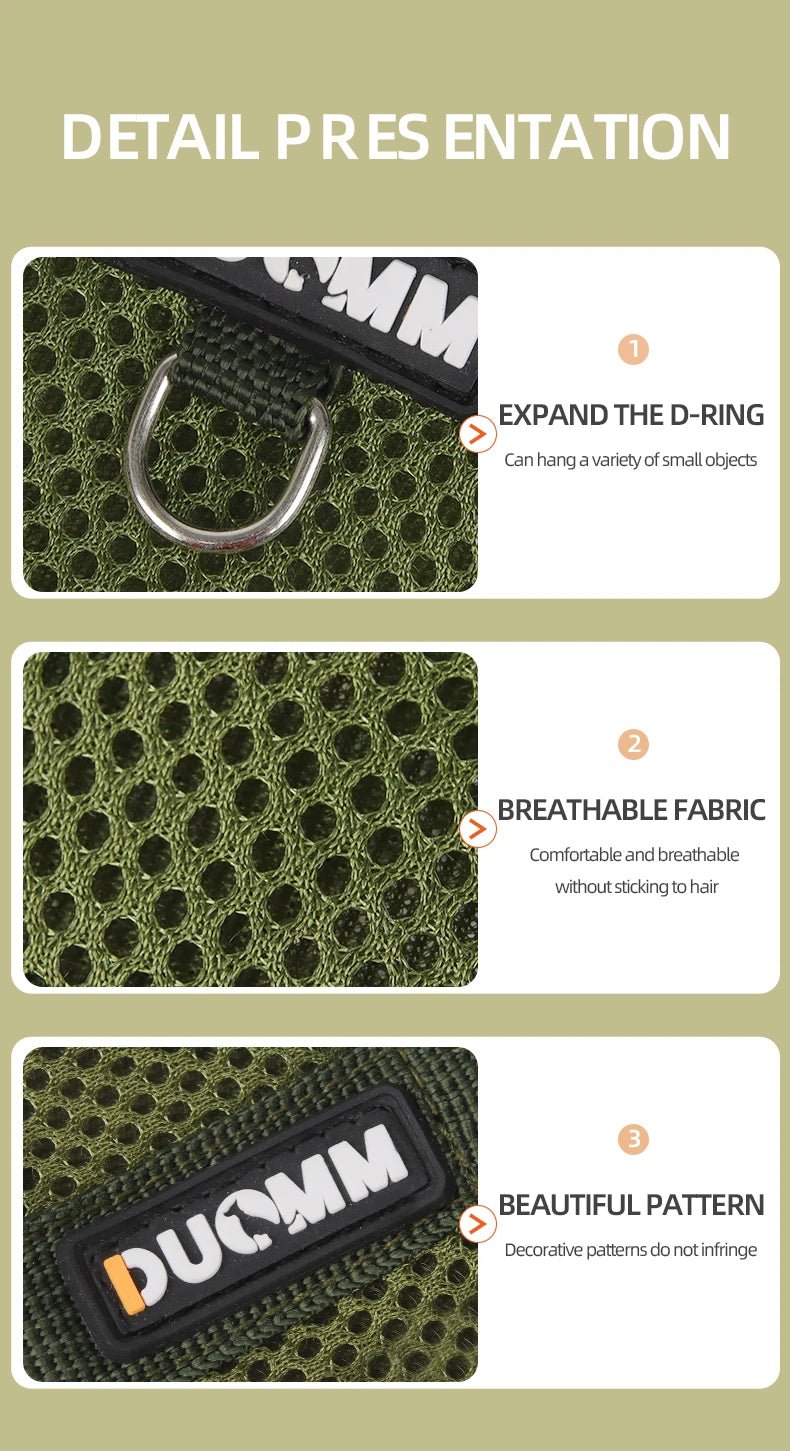 Cat Harness Dog Leash Breathable Mesh Spring Summer Pet Supplies Reflective Outdoor Walk Soft Cat Comfortable Puppy Harness - Kenner House Emporium