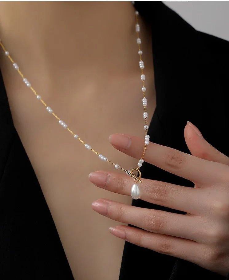 New Arrival Natural Baroque Freshwater Pearl 14K Gold Filled Female Necklace Jewelry For Women Spring Gifts Never Fade - Kenner House Emporium